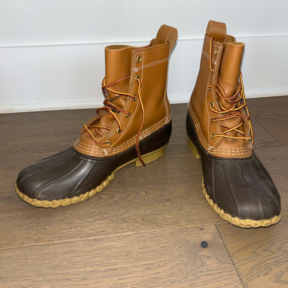 L.L. Bean Men's Tan and Brown Rain Boots